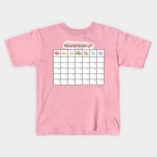 November 2024 Calendar Kids T-Shirt